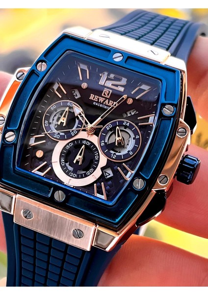 Silikon Kordon Kronometreli Özel Tasarım Kadran 2 Yıl Garantili 5 Atm Erkek Kol Saati Rwd.02 modelleri