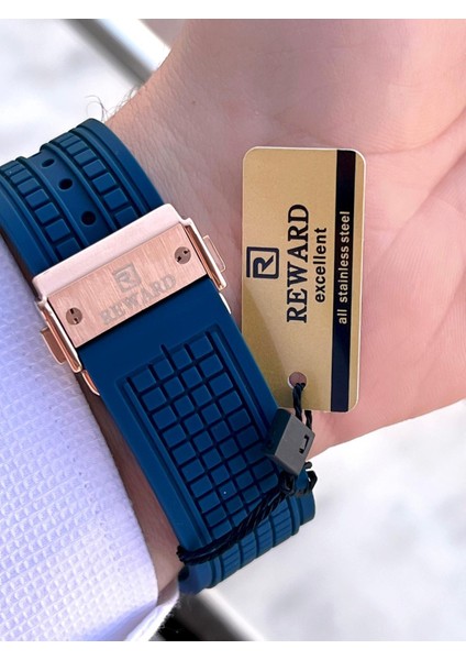 Silikon Kordon Kronometreli Özel Tasarım Kadran 2 Yıl Garantili 5 Atm Erkek Kol Saati Rwd.02 indirimleri