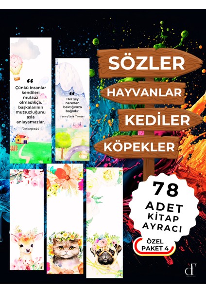 78'li Kitap Ayracı Seti - Özel Paket4