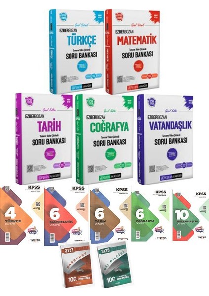 Pegem Akademi 2026 Kpss Gygk Pegem Ezberbozan 5'li Soru Bankası Seti ve 7'li Branş Denemeleri Seti