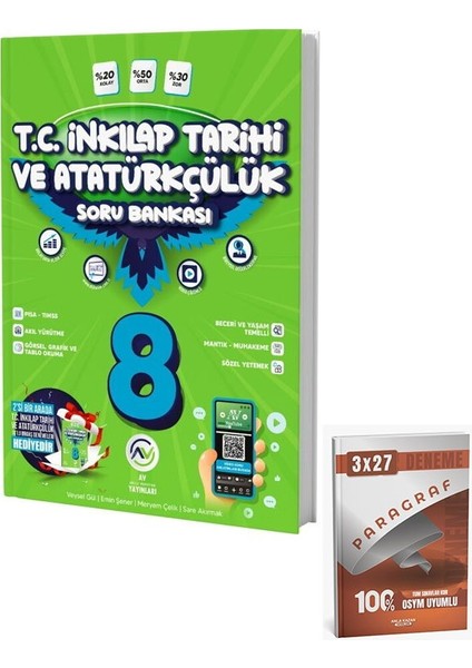 Av 2026 8. Sınıf Inkılap Tarihi ve Atatürkçülük Soru Bankası+Anla Kazan Paragraf