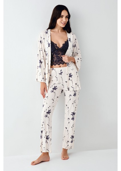 Kadın Lacivert Pijama Takımı