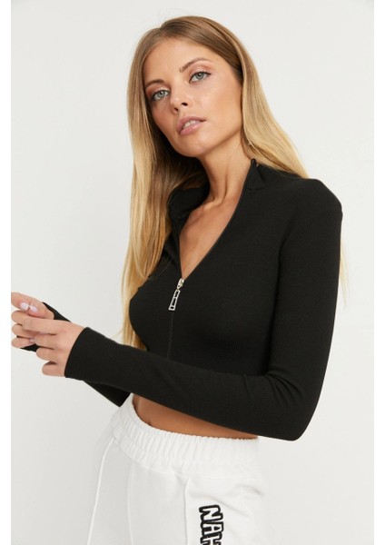 Kadın Siyah Kaşkorse Kısa Ceket EY1057 fiyatları