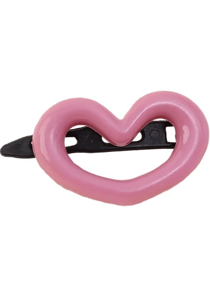 Süper Sevimli Pembe Bej Kalp Şeklinde Pentagram Saç Klibi Kadınlar Için Tatlı Serin Yıldızlar Yan Saç Tokası Basit Güzel Kore Aksesuarscolor: Pembe Kalp Şeklinde (Yurt Dışından)