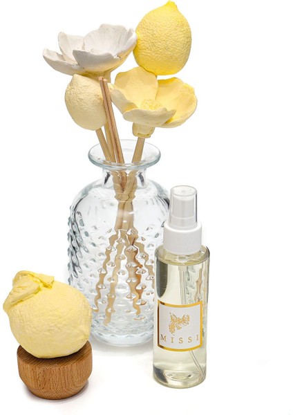 Limon ve Çiçek Seramik Taş Dekorlu Vazo modelleri