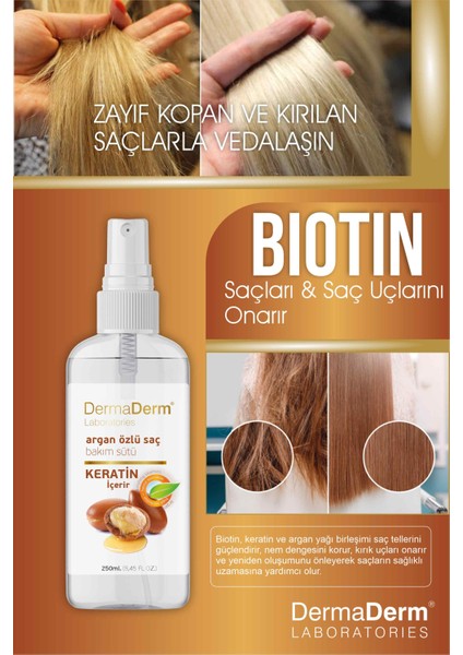 Keratin ve Kolajenli Argan Özlü Saç Bakım Sütü 250 Ml. indirimleri