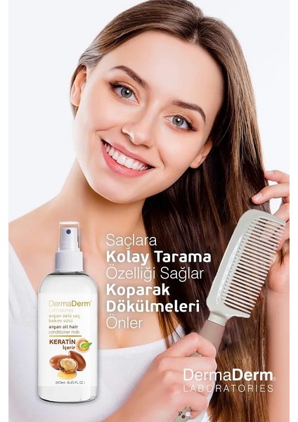 Keratin ve Kolajenli Argan Özlü Saç Bakım Sütü 250 Ml.