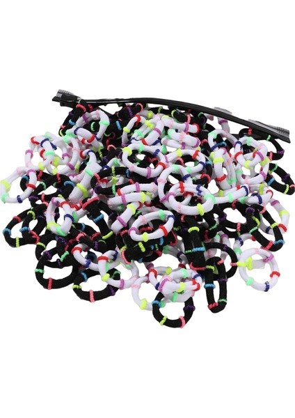 60PCS/LOT Renkli Elastik Saç Bandı Lastik Bantlar Çocuklar Için At Kuyruğu Desteği Heirties Headrope Çocuk Saç Aksesuarları Renk: 3857-5 (Yurt Dışından)