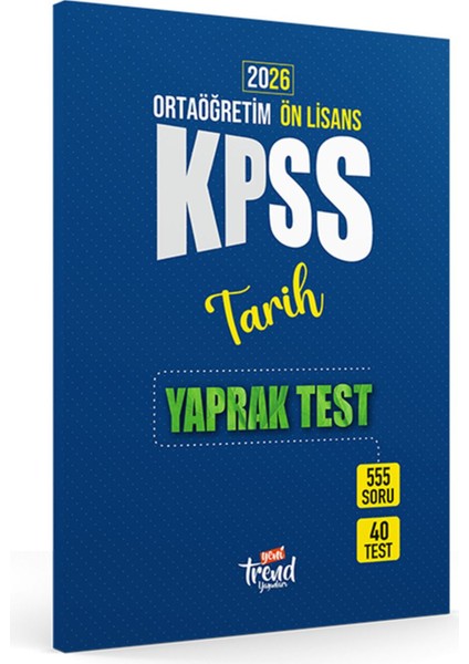 2026 Kpss Lise Önlisans Tarih Yaprak Test