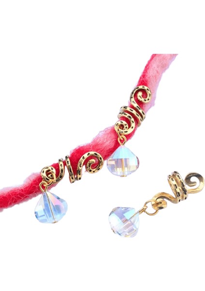 5pcs/çanta Saç Örgüsü Peruk Takı Saç Uzatma Saç Halkaları Toka Içi Boş Çiçek Tüpleri Manşetler Saç Tokası Headdress Dreadlock Boncuk Renk: 5pcs LQ716-1 (Yurt Dışından)