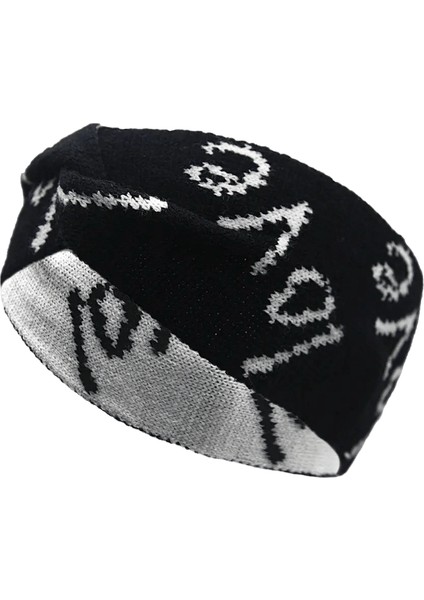 Sonbahar ve Kış Keepwarm Örme Bükülme Kafa Bandı Egzersizi, Kadın Türban Saç Sargısı Için Spor Elastik Saç Bantlarını Çalıştıran Renk: L-Siyah/beden: Boyut Tüm (Yurt Dışından)