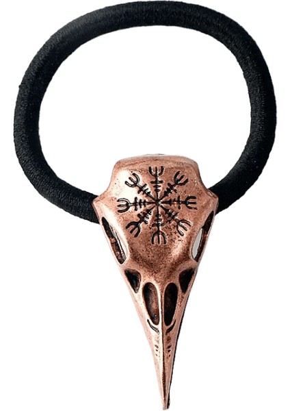 Moda Kafası Mücevher Iskandinav Vikings Aksesuarlar Kristal Kurt Başı Siyah Elastik Saç Kauçuk Bantlar Hayvan Halat Kadın Metal Renk: D (Yurt Dışından)