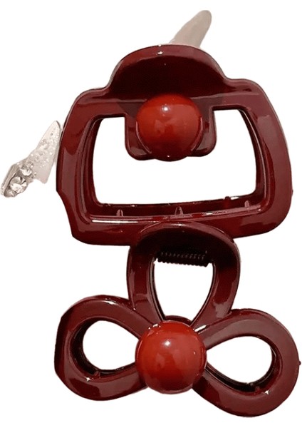 2pcs/set Vintage Mavi Polka Nokta Kırmızı Yay Klipsli Köpekbalığı Pençe Kelepçe Saç Tokası Ette Kore Saç Baş Aksesuarı Womenolor Için: 2pcs (Yurt Dışından)