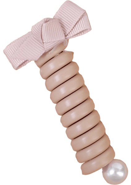Kadınlar Için Koreli Yay Elastik Kauçuk Bantlar Telefon Tel Saç Bağları Döngü Spiral Saç Bantları At Kuyruğu Tutucu Aksesuarları Renk: Bow- Pink/boyut: 1 Adet (Yurt Dışından)