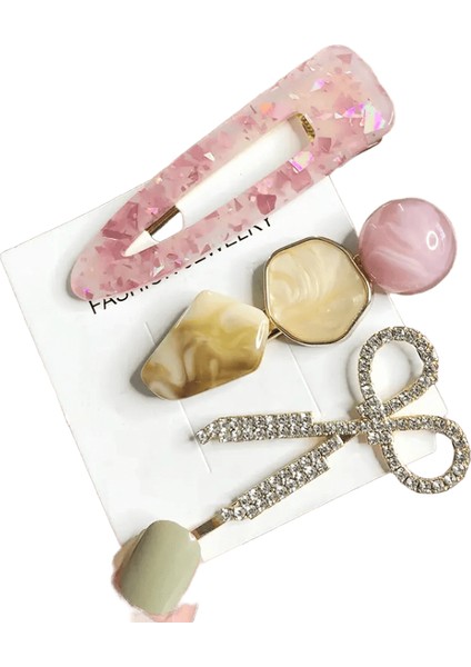 1set Akrilik Inci Saç Klipleri Kadınlar Için Kore Geometrik Fishstar Saç Ettes Pin Kız Moda Saç Aksesuarları Saç Terlemeleri Renk: Set 10 (Yurt Dışından)