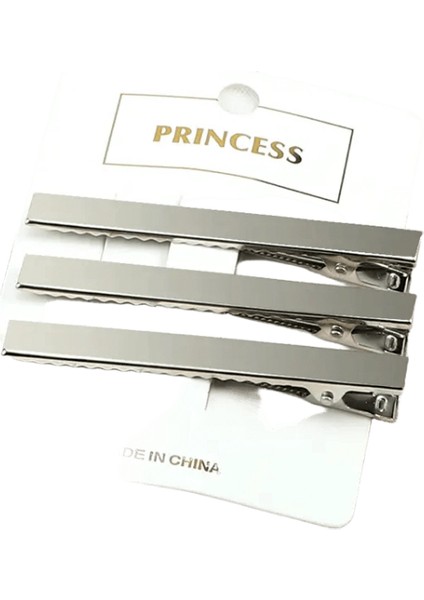 30PCS/SET Altın Gümüş Renkli Saç Klipsi Temel Parlak Metal Timsah Saç Tokaları Dıy Saç Aksesuarları Kadınlar Için Kız Kuaförlük Aracı Renk: Gümüş 7.6cm (Yurt Dışından)