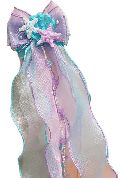 Denizkızı Şapkası, Çocuk Prenses Yay, Saç Tokası, Kızların Yüzer Ipliği, Örgülü Saç Klipsi, Denizkızı Kızlık Saç Aksesuarolor: 2 (Yurt Dışından)