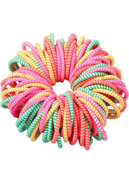 Yeni 50/100PCS Saç Bantları Kızlar Şeker Renk Renk Elastik Kauçuk Bant Saç Bantları Çocuk Bebek Kafa Bandı Scrunchie Çocuk Saç Aksesuarları Renk: 16/boyut: 50PCS (Yurt Dışından)