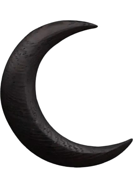 Basit Ahşap Ay Saç Çubukları El Oyması Ahşap Hilal Saç Çatalları Kadınlar Için Uzun Saç Tokası Tarak Tarzı Moda Saç Aksesuarları Metal Renk: Black-Big (Yurt Dışından)