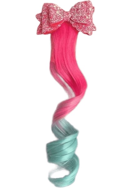 Yeni Koreli Yaylar Saç Klipler Prenses Bağlar Kızlar Renkli Peruklar Unicorn At Kuyruğu Saç Klipler Kenar Giysiler Braid Kids Hediye Aksesuarları Renk: 1pc 4 (Yurt Dışından)