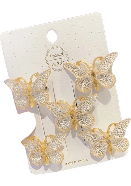 5pcs Tatlı Stereoskopik Renk Gradyanı Sevimli Bebek Saç Tokaları Çocuk Saç Klipleri Çocuk Şapkası Prenses Kızlar Accessori Renk: Bej/boyut: 5pcs (Yurt Dışından)