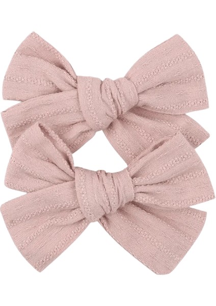 2pcs/lot Katı Saç Yayları Sevimli Kızlar Için Klipsler Pamuk Bowknot Saç Tokaları Ettes Başlık Yay Klipler Çocuk Saç Aksesuarları Hediyeler Renk: 6 (Yurt Dışından)