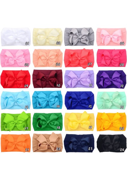 24 Pcs Bım Bıyl Buws Kaptan Bantlar Naylon Saç Bantları Şerit Bebek Bebekler Için Elastik Saç Aksesuarları Yeni Doğanlar ve Kidscolor: 24 Molors-6in (Yurt Dışından)