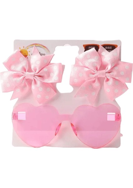 Moda Köpüklü Saç Klipli Kalp Şekli Güneş Gözlükleri Set Saç Aksesuarları Dalga Noktası Çocuk Saç Kalemleri Kızlar Başlık Renk: 3469-11 (Yurt Dışından)