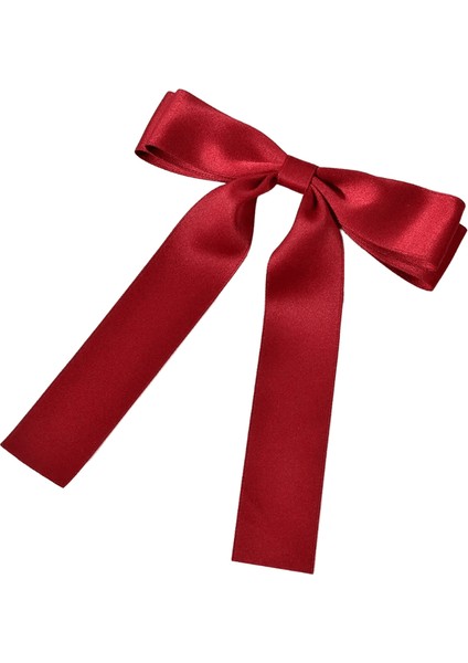 Lystrfac Moda Kumaş Saç Yay Saç Payı Kadınlar Için Kızlar Kurdele Saç Klipleri Siyah Beyaz Yay Üst Klipli Kadın Saç Aksesuarları Renk: Kırmızı (Yurt Dışından)