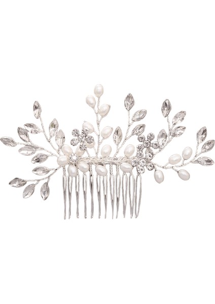 Kristal Inci Saç Tarağı Pim Alaşımlı Yaprak Saç Tarağı El Yapımı Kafa Bandı Tiara Kadınlar Için Gelin Düğün Saç Aksesuarları Takı Metal Renk: Stil 6 (Yurt Dışından)