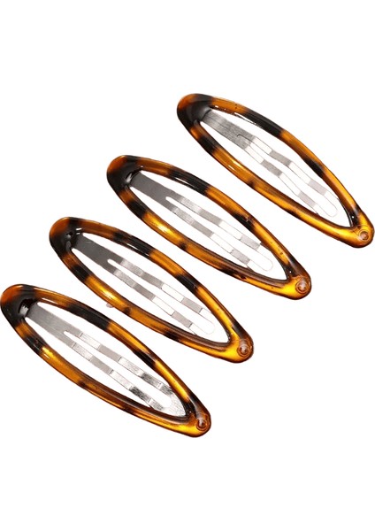 Yeni Moda Leopar Baskı Saçkopları Kadınlar Için Korece Style Vintage Oval Bb Klip Bangs Hairclips Ettes Saç Aksesuarları Kol: Hairclip-2pcs (Yurt Dışından)