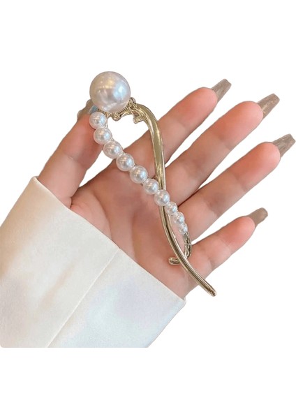 1pc Basit Mizaç, Inci Saç Tokası, Kurbağa Tokası, Başın Arkası, Yüksek Kaliteli Saç Tokası Saç Aksesuarları Renk: Quanzhenzhu/boyut: Boyut Tüm (Yurt Dışından)