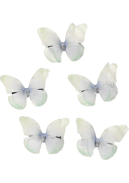 5pcs/set Sevimli Örgü Çift Katmanlı Simülasyon Saç Tokaları Güzel Kızlar Için Prenses Renkli Gradyan Tavır Klipleri Renk: 4802-19 (Yurt Dışından)