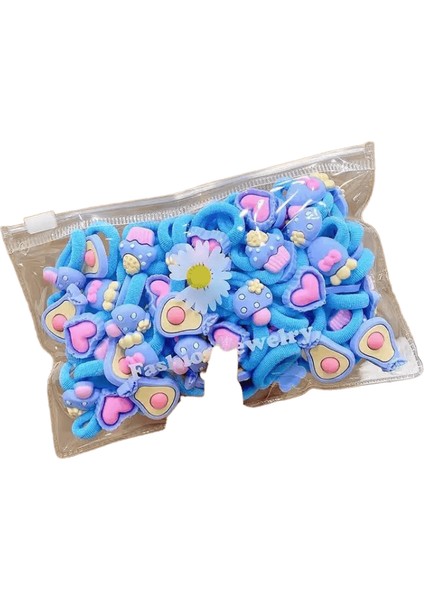 10/20PCS/SET Sevimli Karikatür Kauçuk Elastik Saç Bantları Kızlar Saçlarına Zarar Vermez Küçük Scrunchie Çocukları Tatlı Saç Bağları Saç Aksesuarları: 9/boyut: 10PCS (Yurt Dışından)