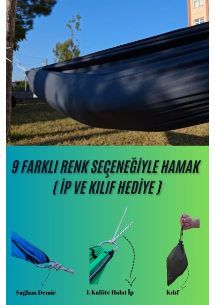 Kamp Piknik Hamağı Outdoor Su Itici Kumaş Katlanabilir Taşınabilir Kılıflı Bahçe Balkon Salıncak