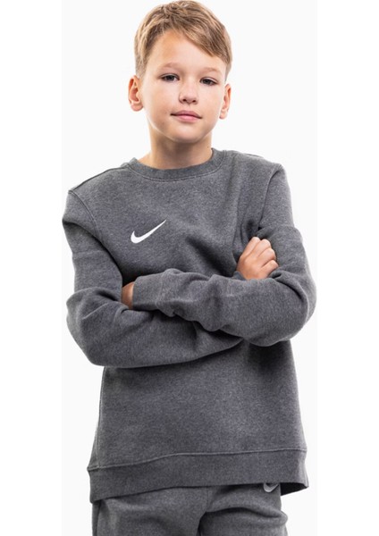 Y Nk Flc PARK20 Crew Gri Genç Erkek Sweatshirt CW6904-071