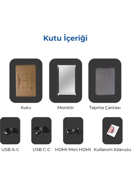 TRİMONİTÖR - 15.4" Taşınabilir Tekli Monitör fırsatları