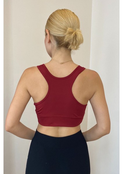 Kadın Spor Yüzücü Sırtı Crop Top Büstiyer fırsatları