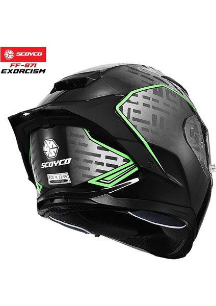 Exorcısm Full Face Kask FF-871 – Güneş Vizörlü, Dot/ce Onaylı, Intercom Uyumlu fiyatları