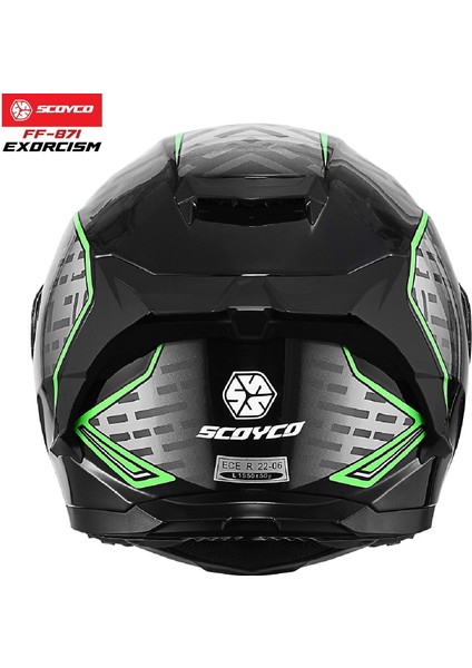 Exorcısm Full Face Kask FF-871 – Güneş Vizörlü, Dot/ce Onaylı, Intercom Uyumlu modelleri