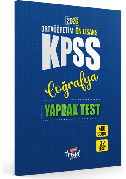 2026 Kpss Lise Önlisans Coğrafya Yaprak Test