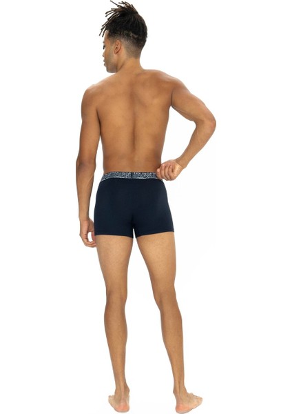 Erkek Pamuklu Fit Lisanslı Boxer 3'lü Paket / Indigo - Lacivert - Gri indirimleri