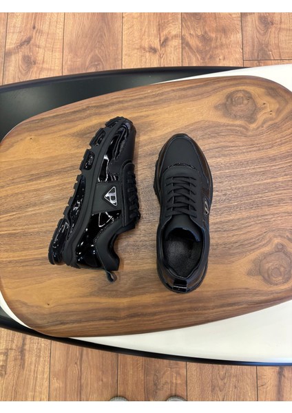 2027 Siyah Hakiki Deri Erkek Sneakers - Erkek Spor Ayakkabı fiyatları