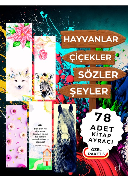 78'li Kitap Ayracı Seti - Özel Paket5