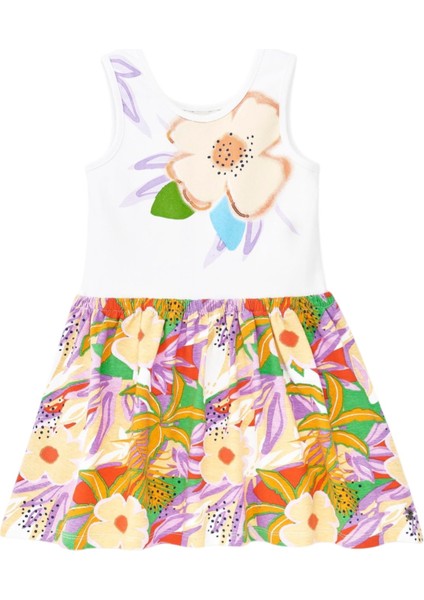 Çiçekli Kız Çocuk Elbise 11367796