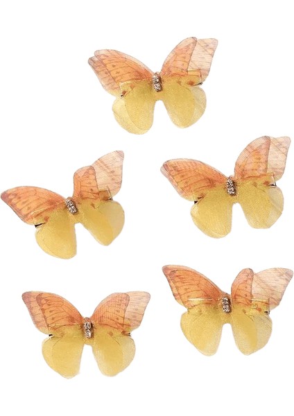 5pcs/set Sevimli Örgü Çift Katmanlı Simülasyon Saç Tokaları Güzel Kızlar Için Prenses Renkli Gradyan Tavır Klipleri Renk: 4802-9 (Yurt Dışından)