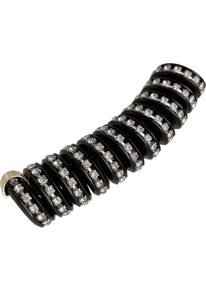 1/3pcs Telefon Hattı Saç Halat Kadın Kristal Ponytail Yüksek Elastik Saç Bantları Kız Reçine Saç Bağları Saç Aksesuarları Renk: Siyah-1pc (Yurt Dışından)
