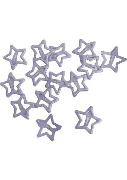 Y2K Harajuku Yağ Damlası Siyah Gri Yıldızlar Saç Klipleri Ins Pentagram Baharatlı Kız Kenar Saç Tokaları Tatlı Serin Zarif Kore Aksesuarları Renk: Gri/boyut: 20PCS (Yurt Dışından)