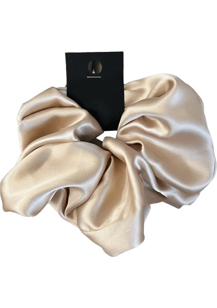 1pc Düz Renkli 18CM Elastik Saç Aksesuarları Ekstra Büyük Saç Scrunchies Büyük Boy Halat Saten Saç Halkası At Kuyruğu Holcolor: Pembe (Yurt Dışından)