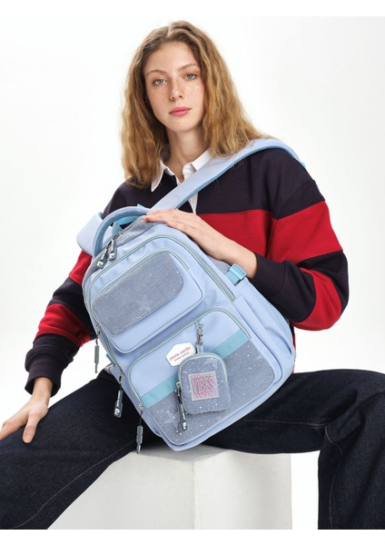 Okul Sırt Çantası Mavi 07Pc2824-M